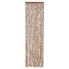 vidaXL Fly Curtain Beige and Dark Brown 56x200 cm Chenille