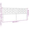 vidaXL Metal Headboard White 200 cm