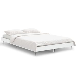 vidaXL Bed Frame without Mattress White 120x190 cm Small Double Engineered Wood