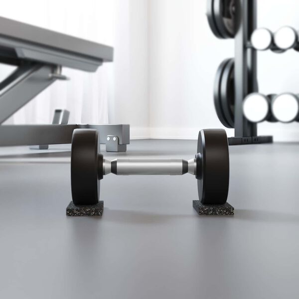 vidaXL Rubber Roller Black Rubber