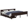 vidaXL Bed Frame without Mattress Dark Brown 180x200 cm Super King Solid Wood