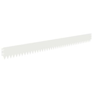 vidaXL Lawn Edging 10 pcs 103 x 10 cm Steel White