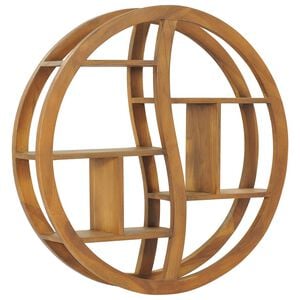 vidaXL Wall Shelf | Teak | Solid Teak Wood | 80x17.5x80 cm | Wall mounting
