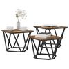 vidaXL Coffee Table 3 pcs Smoked oak 50 x 50 x 40 cm