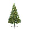 vidaXL Artificial Pre-lit Christmas Tree Green 210 cm PVC