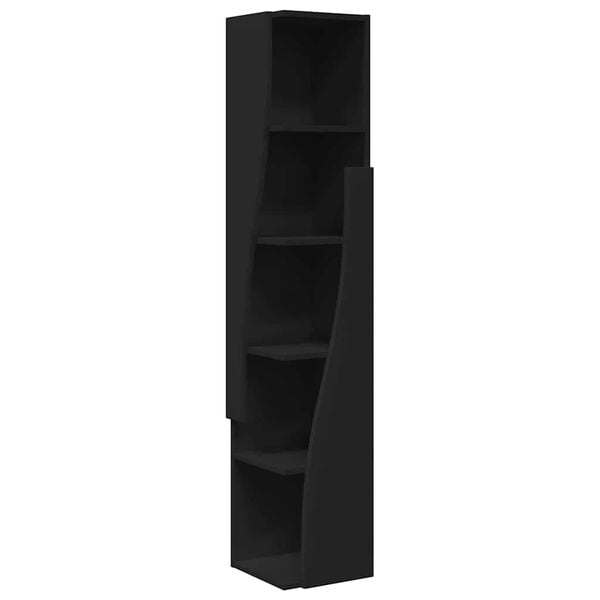 vidaXL Corner Cabinet Black 27.5x27x140cm Engineered Wood