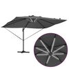vidaXL Umbrella Anthracite 352 x 251 x 265 cm Polyester and Aluminium
