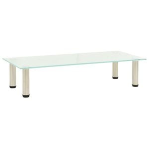 vidaXL TV Stand Frosted 80x35x17 cm Tempered Glass