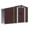 vidaXL Garden Shed Brown 277x365.5x179 cm Galvanised Steel