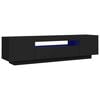 vidaXL TV Cabinet with LED Lights Black 160x35x40 cm