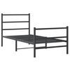 vidaXL Metal Bed Frame without Mattress with Footboard&nbsp;Black 90x190cm