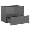 vidaXL Bathroom Furniture Set High Gloss Grey Engineered Wood