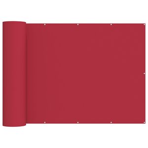 vidaXL Balcony Privacy Screen 200 x 500 cm Fabric with PU Coated Red