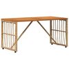 vidaXL Outdoor Table Natural 80 x 40 x 40 cm Steel and Poly Rattan