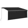 vidaXL Manual Retractable Awning with Blind&LED 3x2,5m Anthracite (313239+46839+313287)