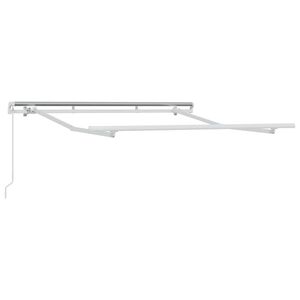 vidaXL Awning Frame Retractable Manual White 2.5 x 2 m Metal