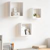 vidaXL Wall Cube Shelves 3 pcs White MDF