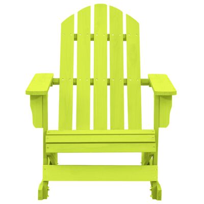 vidaXL Garden Adirondack Rocking Chair Solid Fir Wood Green
