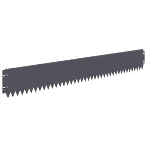 vidaXL Lawn Edging 10 pcs 103 x 15 cm Steel Anthracite
