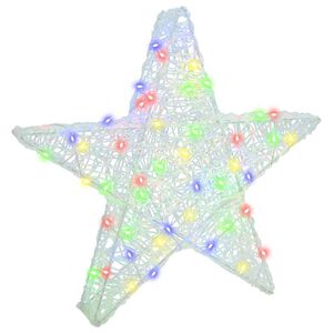 vidaXL 3D Star with 50 LEDs Multicolour 55 x 53.5 x 10 cm Acrylic