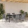 vidaXL Garden Dining Set 7 pcs Grey Powder-Coated Steel