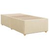 vidaXL Box Spring Bed with Mattress Cream 90x200 cm Fabric