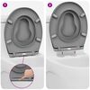 vidaXL Toilet Seat Grey 47 x 37 x 4 cm Duroplast