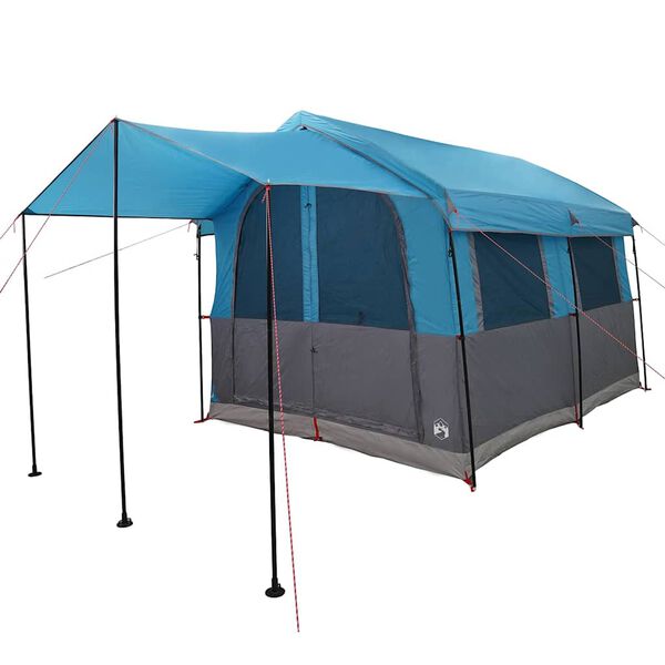 vidaXL Family Tent with Roof Blue and Grey 324 x 255 x 230 cm