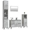vidaXL 4 Piece Bathroom Furniture Set Concrete Grey Engineered Wood