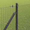 vidaXL Fence Post Grey 10 x 1.6 m (25 x 25 mm mesh) Steel and PVC