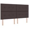 vidaXL Headboard Height Adjustable Manual Dark brown 180 cm Fabric