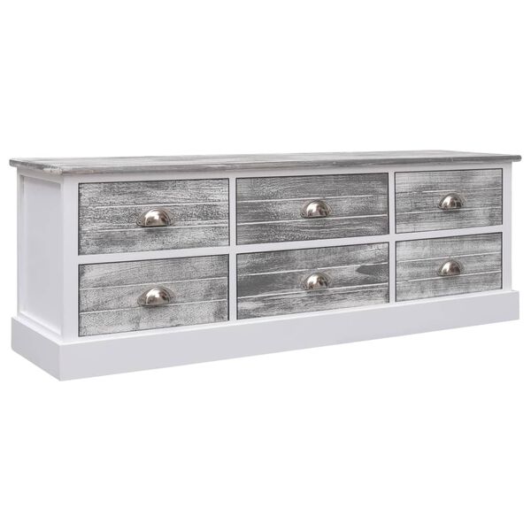 vidaXL Hall Bench Grey 115x30x40 cm Wood