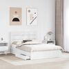 vidaXL Storage Bed with Headboard White 160 x 200 cm Engineered Wood