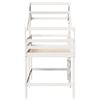 vidaXL Loft Bed with Ladder and Roof without Mattress White 90x190 cm Single