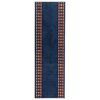 vidaXL Runner Rug FLORNES Woven Blue PP 7 mm