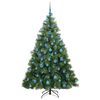 vidaXL Artificial Christmas Tree with 300 LEDs Green 180 cm PE and PVC