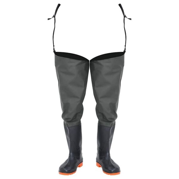 vidaXL Hip Waders Dark Green Size 39
