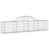 vidaXL Arched Gabion Baskets 30 pcs 200x30x40/60 cm Galvanised Iron