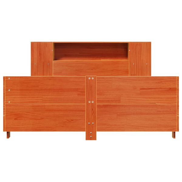 vidaXL Bed Frame without Mattress Wax Brown 160x200 cm Solid Wood Pine