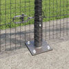 vidaXL Fence Post Grey 50 x 0.8 m (19 x 19 mm mesh) Steel and PVC