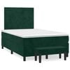 vidaXL Box Spring Bed with Mattress Dark Green 120x200 cm Velvet