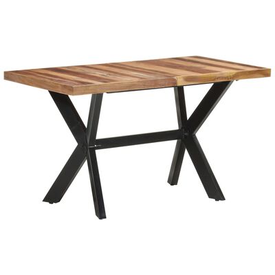 vidaXL Dining Table 140x70x75 cm Solid Wood with Honey Finish