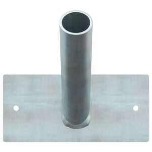 vidaXL Flag Pole Holde Silver 13 x 6 x 0.2 cm Steel