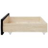 vidaXL Bed Drawers 2 pcs Black Engineered Wood and Velvet