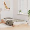 vidaXL Bed Frame Brown 100 x 210 cm Solid Pine Wood