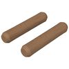 vidaXL Wooden Dowels 2 pcs Brown &Oslash; 8 x 35 mm Solid wood