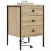 vidaXL Bedside Cabinet Sonoma Oak 42 x 41 x 61 cm Engineered Wood