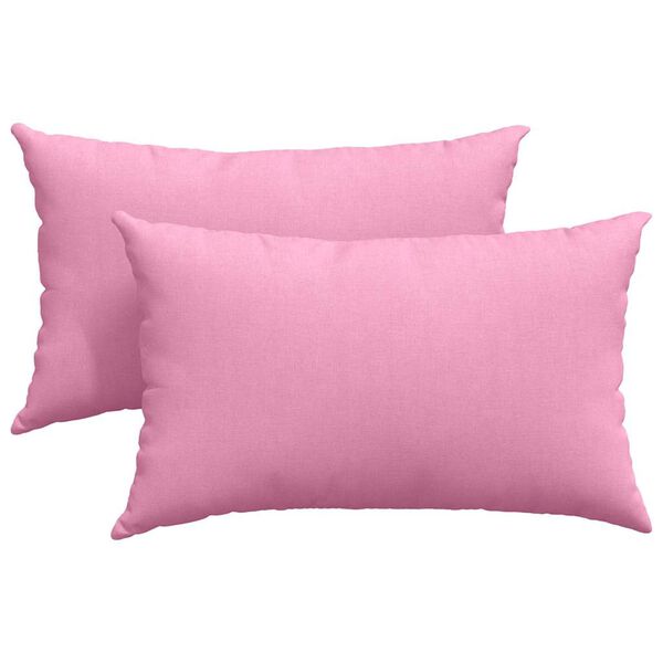 vidaXL Sofa Pillows 2 pcs Pink 50 x 30 cm Fabric