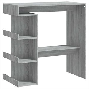 vidaXL Bar Table | Grey Sonoma | Engineered wood | 100x50 cm | Bar Table