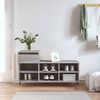 vidaXL Shoe Cabinet Grey Sonoma 102x36x60 cm Engineered Wood